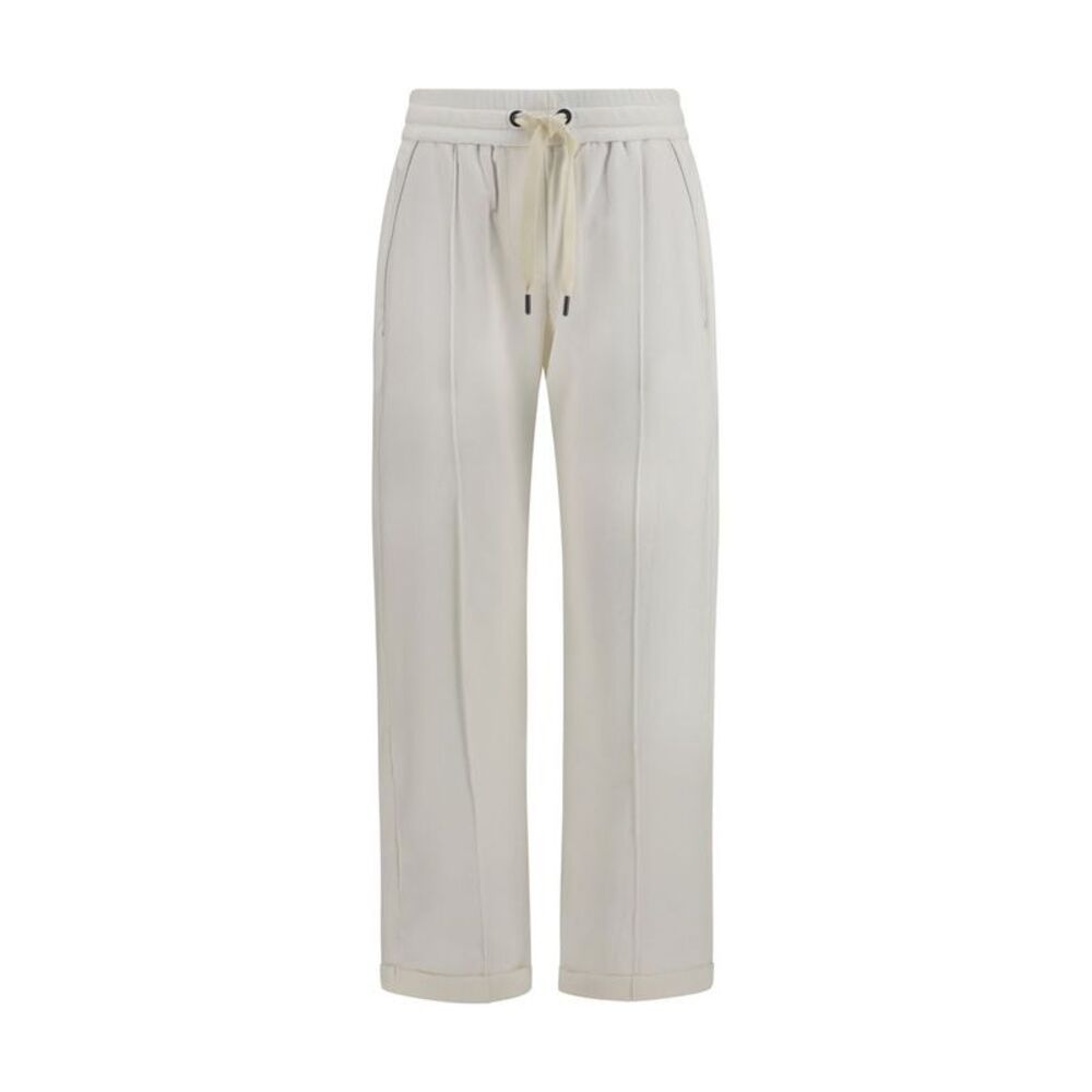 Brunello Cucinelli White Cotton Athletic Women's Pants